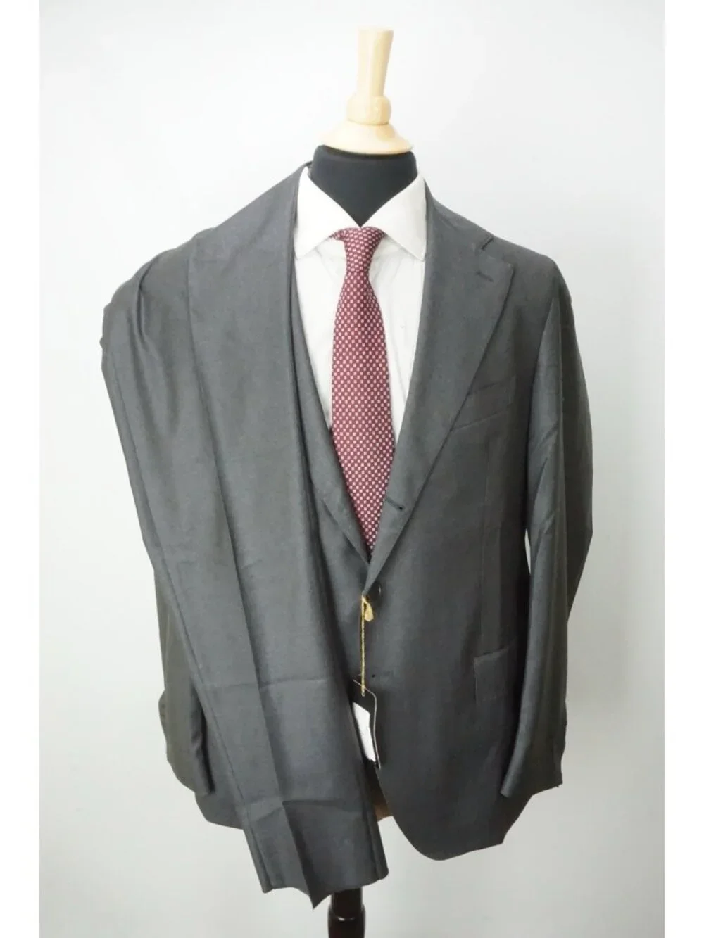 Riviera Milano Gray Loro Piana Wool 2 Pc Suit Jacket Pants Sz 42R Brand New